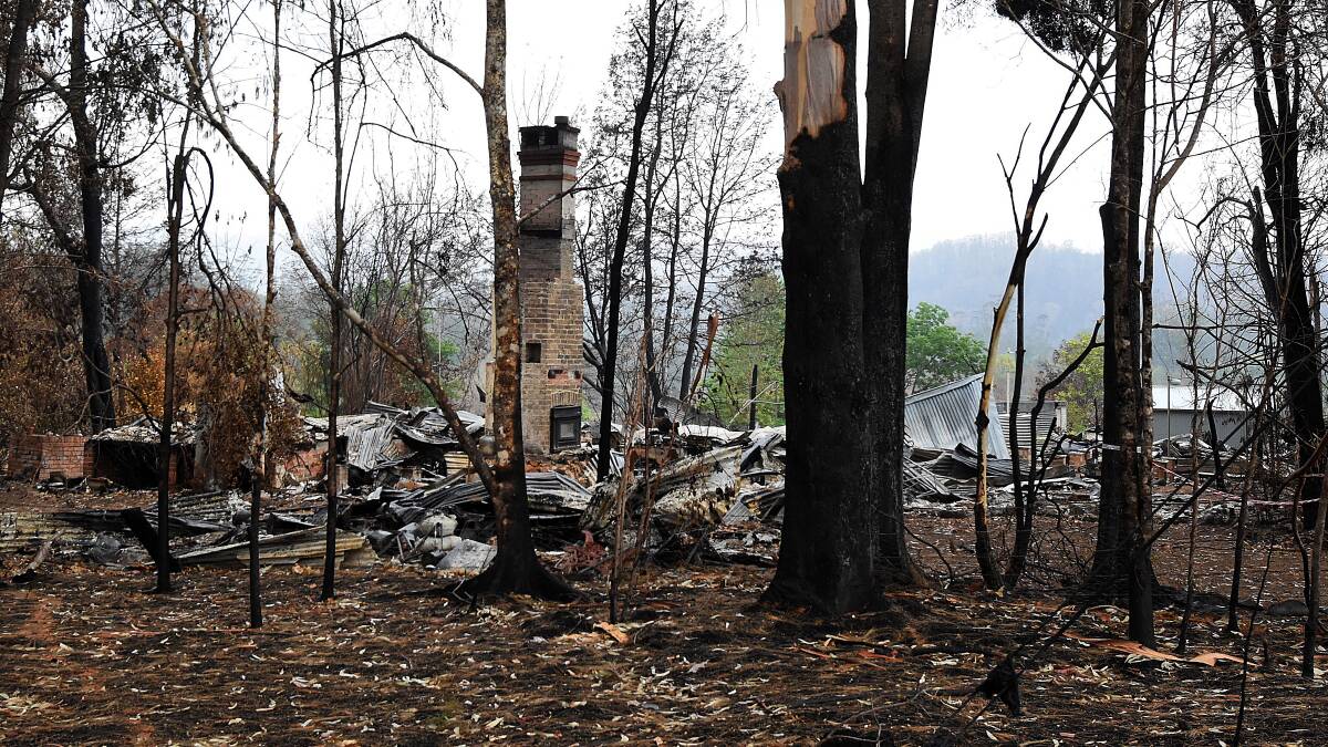 One of the scenes of devastation in the aftermath of the November 2019 Bobin bushfire. 