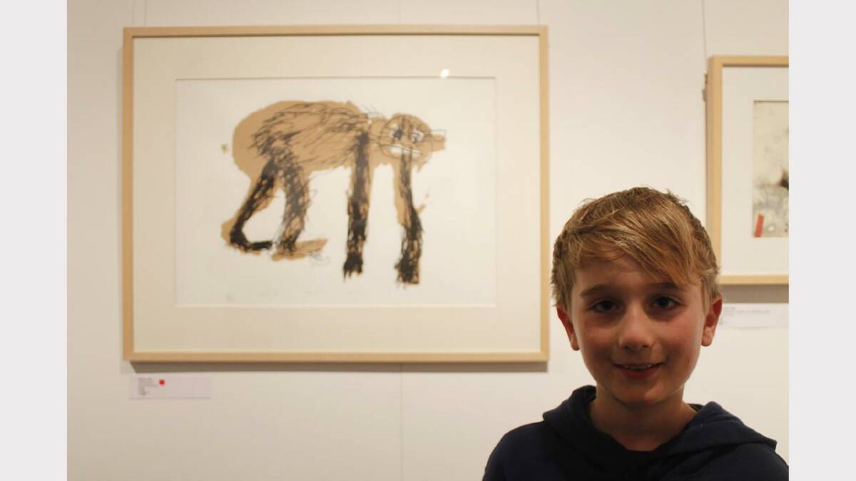 Oliver Primrose and his entry into the 2013 QCC Regional Art Awards.